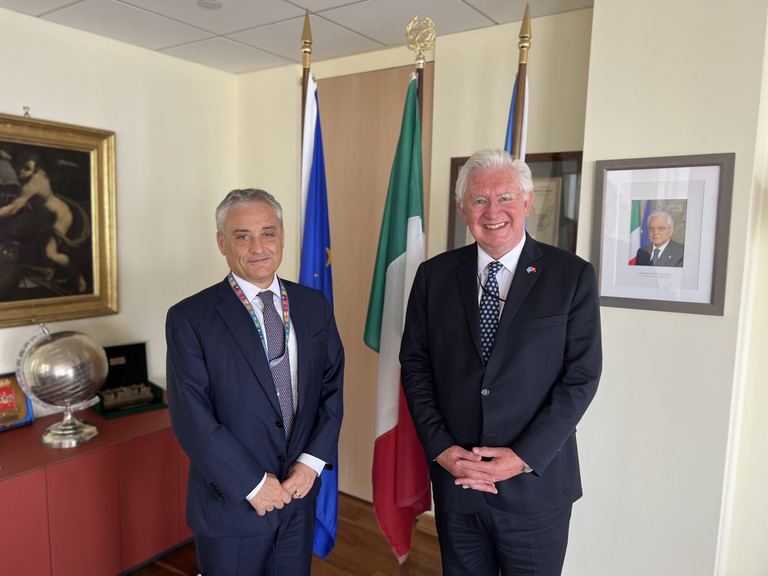 Ambassador Beresford-Hill Meets Ambassador Massari of Italy