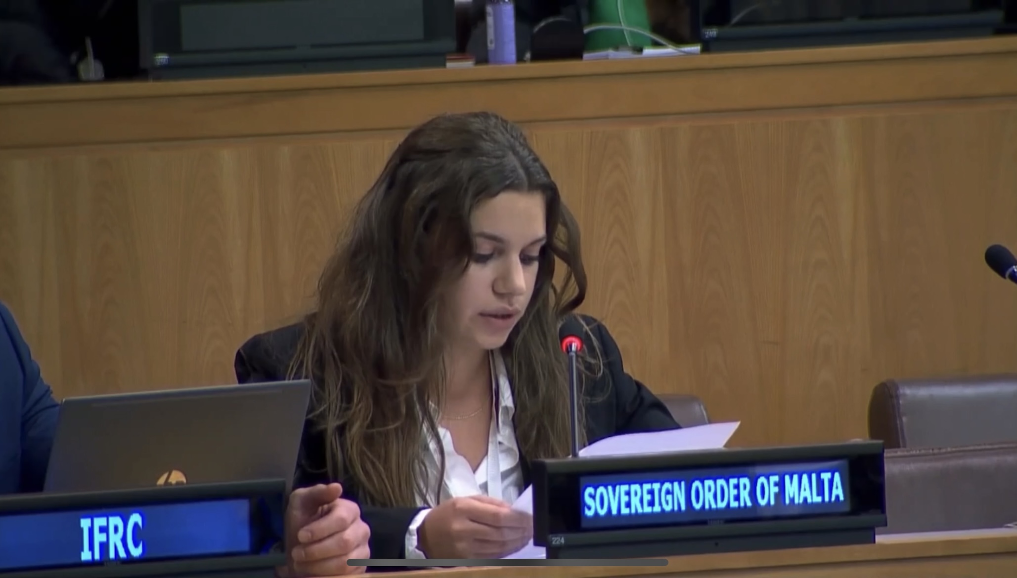 Delegate Ms. Federica Ostoni delivers statement at the Third Committee for the 77th session of the General Assembly