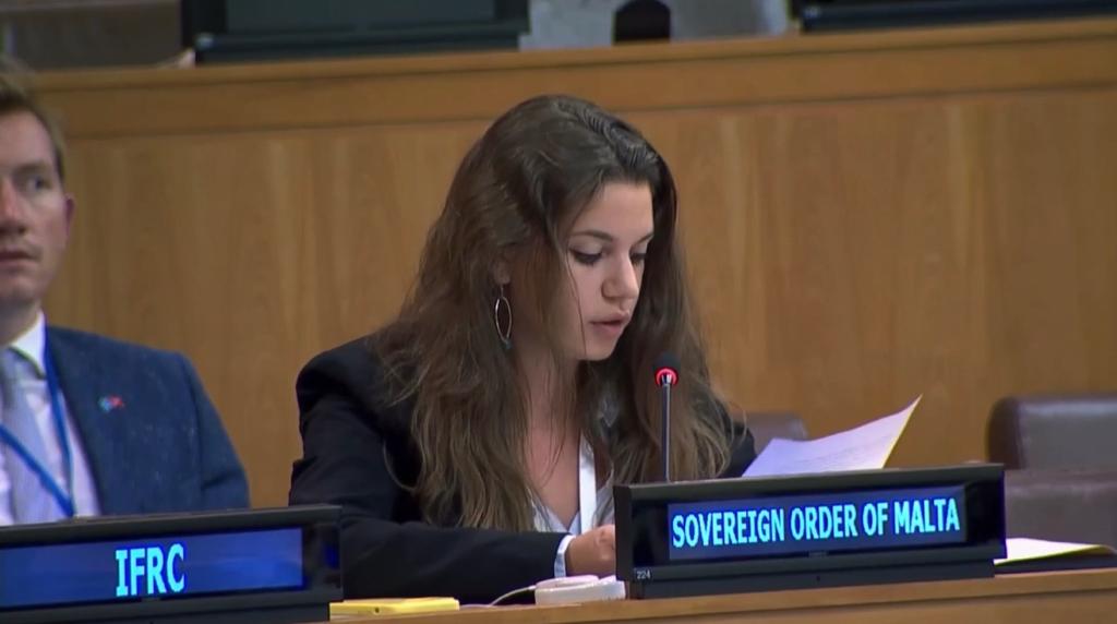 Delegate Ms. Federica Ostoni delivers her third statement at the Third Committee for the 77th session of the General Assembly
