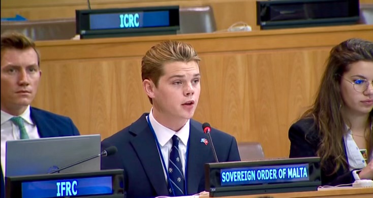 Diplomatic Trainee Mr. Conor C. Maenpaa delivers statement at the Third Committee for the 77th session of the General Assembly