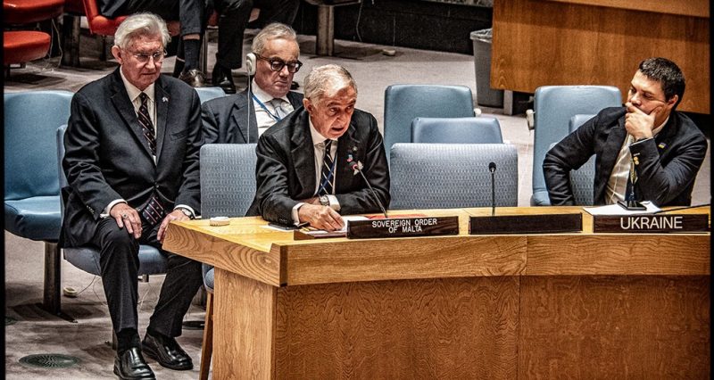 The Grand Chancellor of the Sovereign Order of Malta intervenes at the UN Security Council on Ukraine.