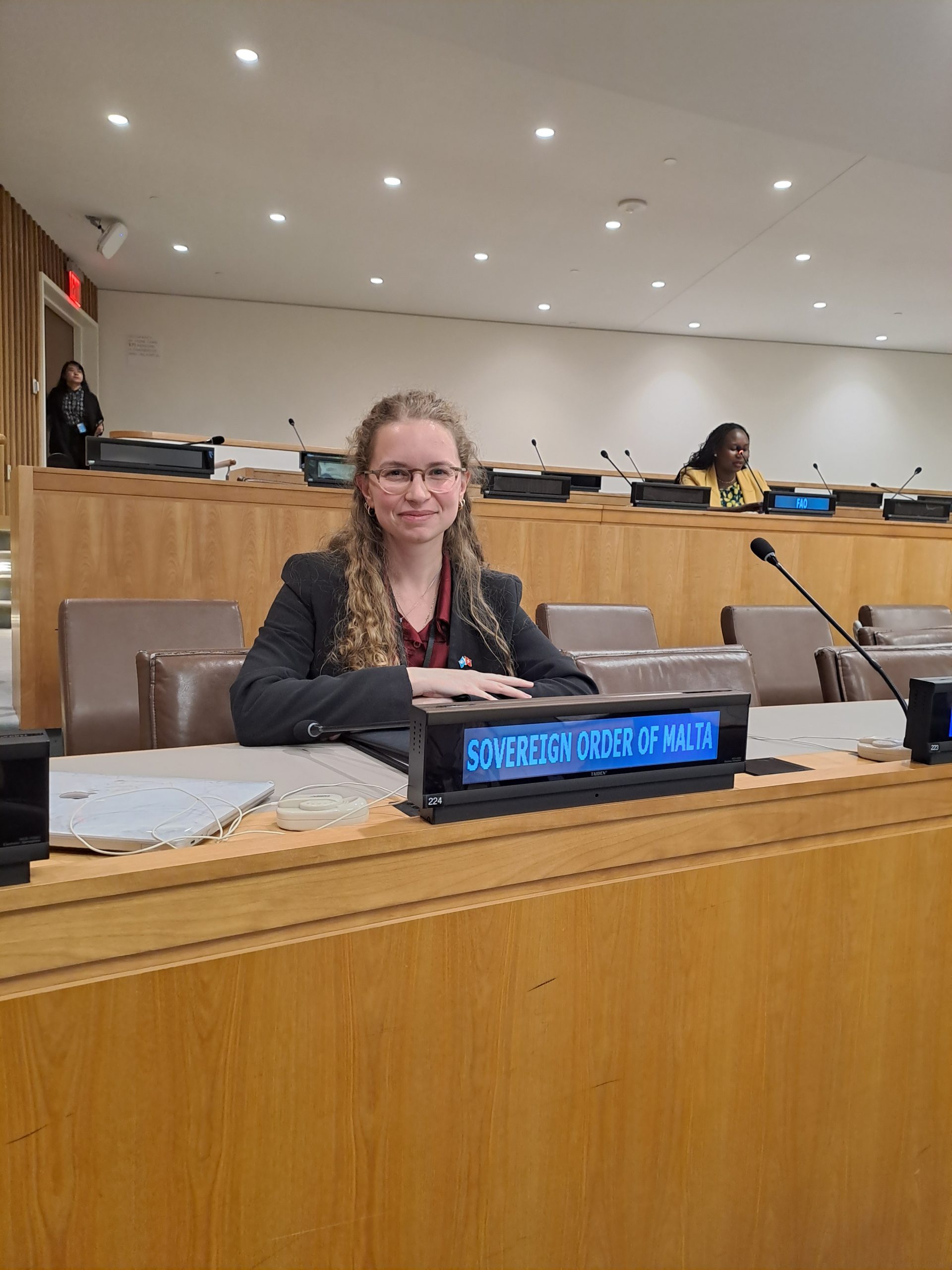 Counsellor James E. Buckley and Ms. Costanza Lucii delivered a statement on Advancement of Women at the Third Committee.