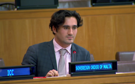 Mr. Scalabrini-McKellar addressed the High Commissioner for Human Rights at the Third Committee