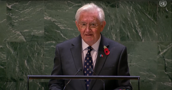 Ambassador Beresford-Hill addressed the General Assembly regarding the Humanitarian Situation in Gaza