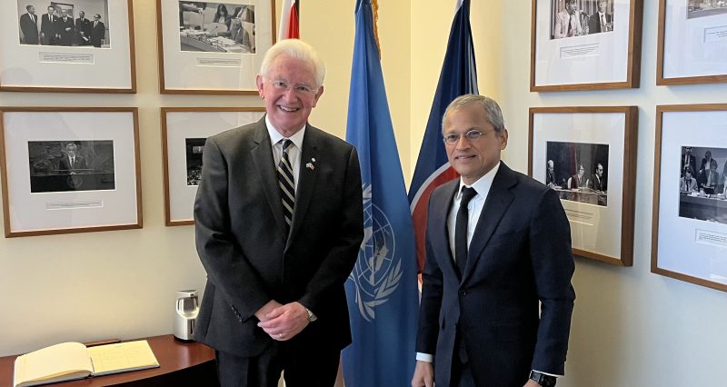 H. E. Ambassador Paul Beresford-Hill met with H.E. Ambassador Burhan Gafoor, the Permanent Representative of the Republic of Singapore to the United Nations