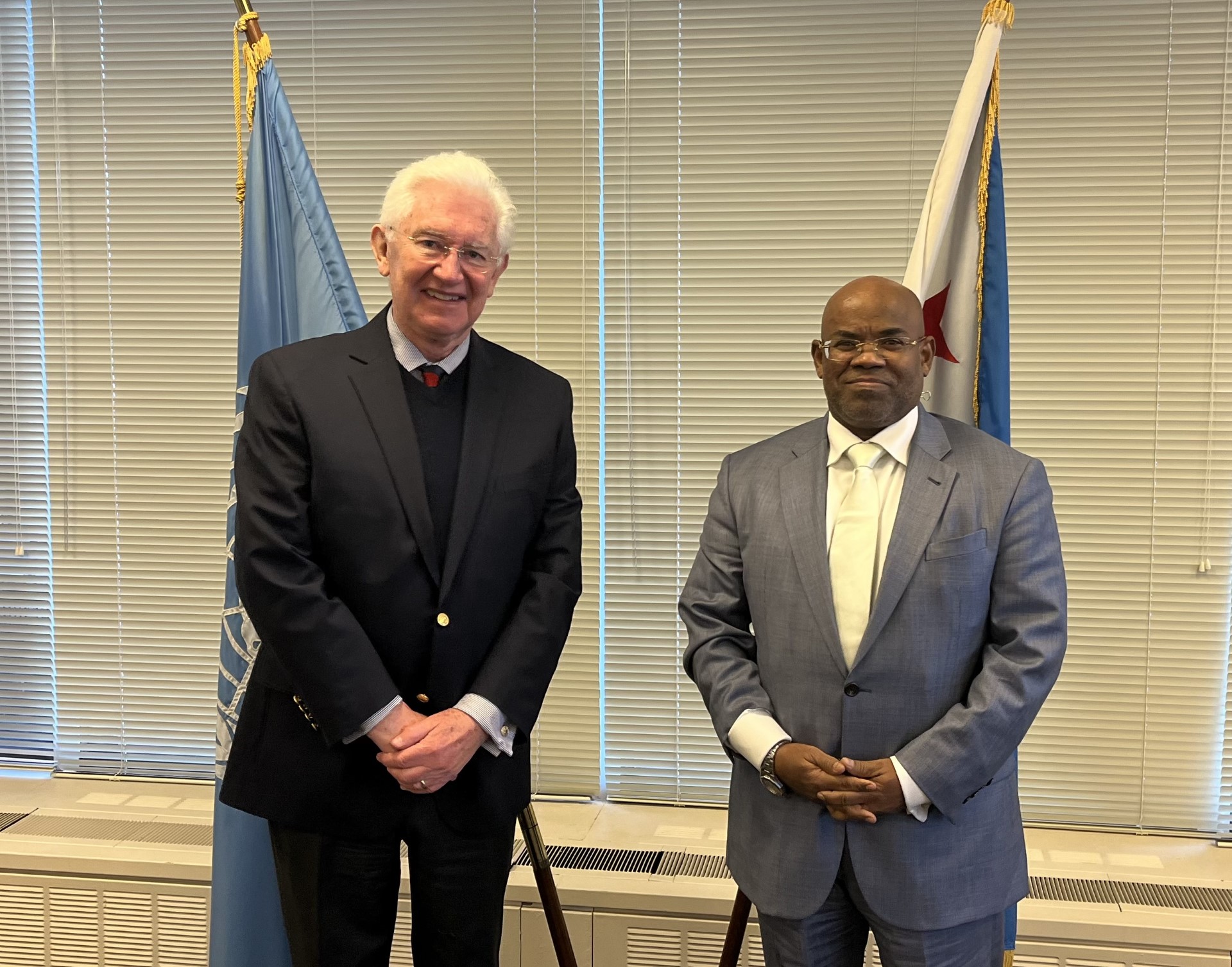 H. E. Ambassador Paul Beresford-Hill met with H.E. Ambassador Mohamed Siad Doualeh, the Permanent Representative of the Republic of Djibouti to the United Nations