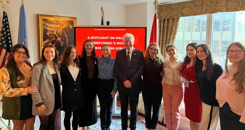 H.E. Ambassador Paul Beresford-Hill welcomed the Girls Delegation from the Greek Orthodox Archdiocese of America