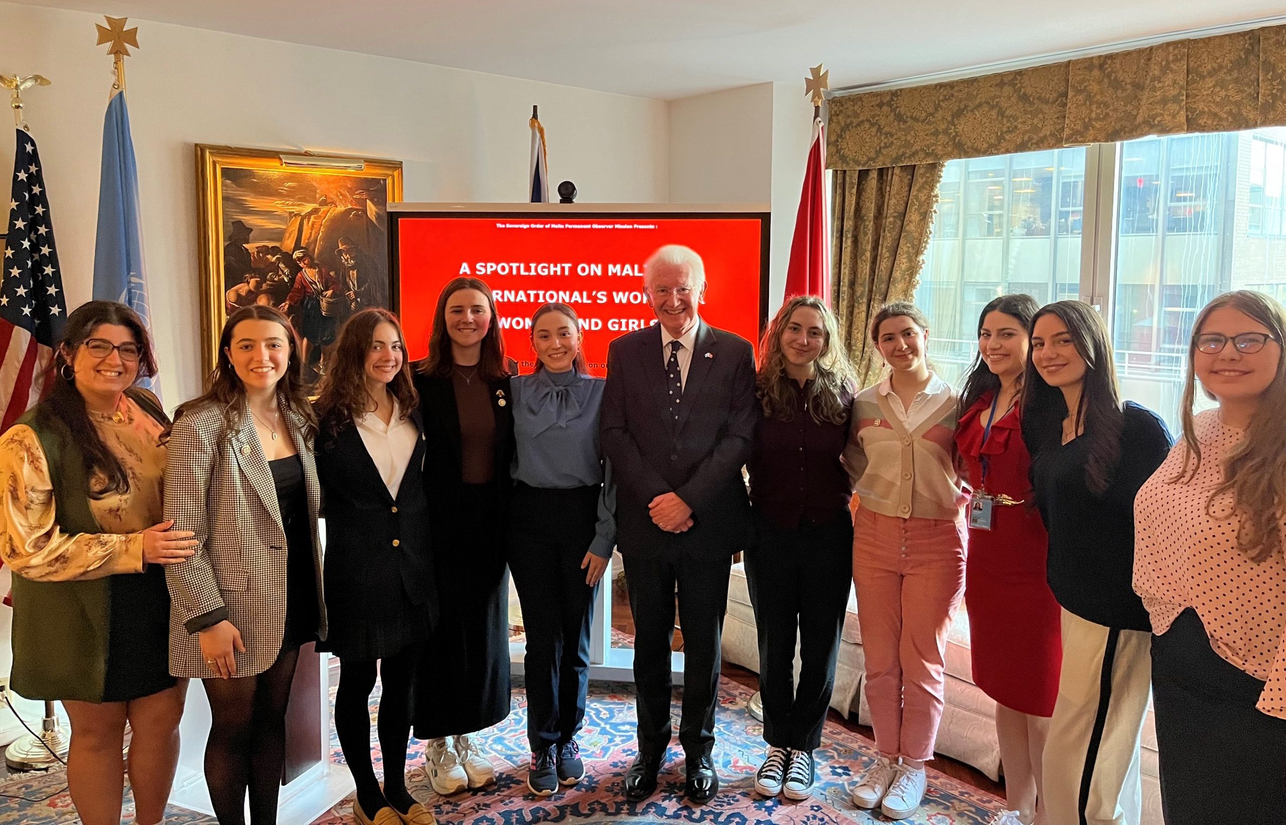H.E. Ambassador Paul Beresford-Hill welcomed the Girls Delegation from the Greek Orthodox Archdiocese of America