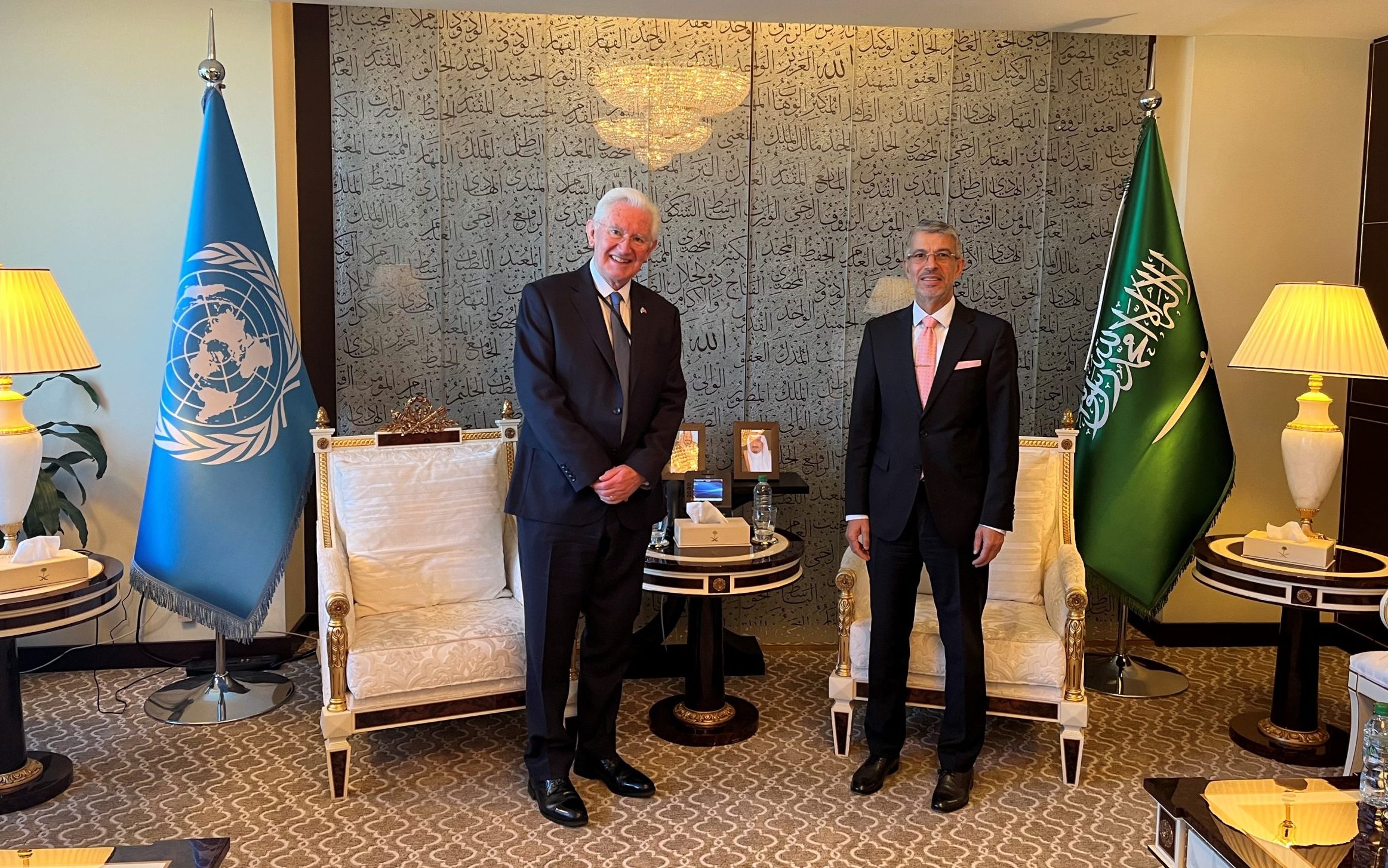 H.E. Ambassador Paul Beresford-Hill and H.E. Ambassador Michèle Bowe met with H.E. Ambassador Abdulaziz Al-Wasil, the Permanent Representative of the Kingdom of Saudi Arabia to the United Nations