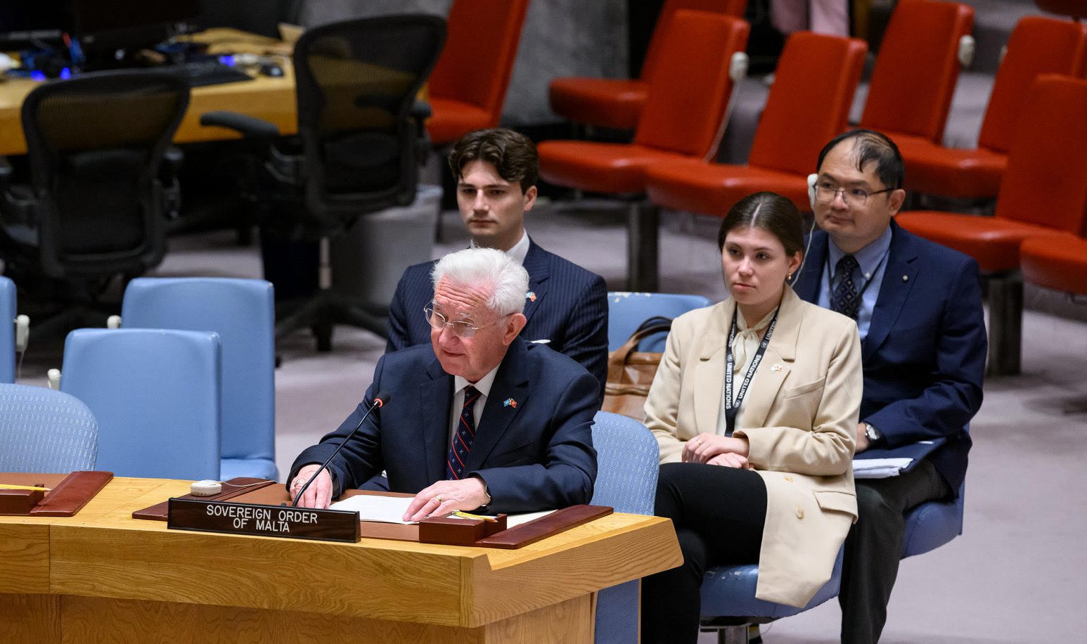 H.E. Ambassador Beresford-Hill addressed the Security Council concerning the Protection of Civilians in Armed Conflict
