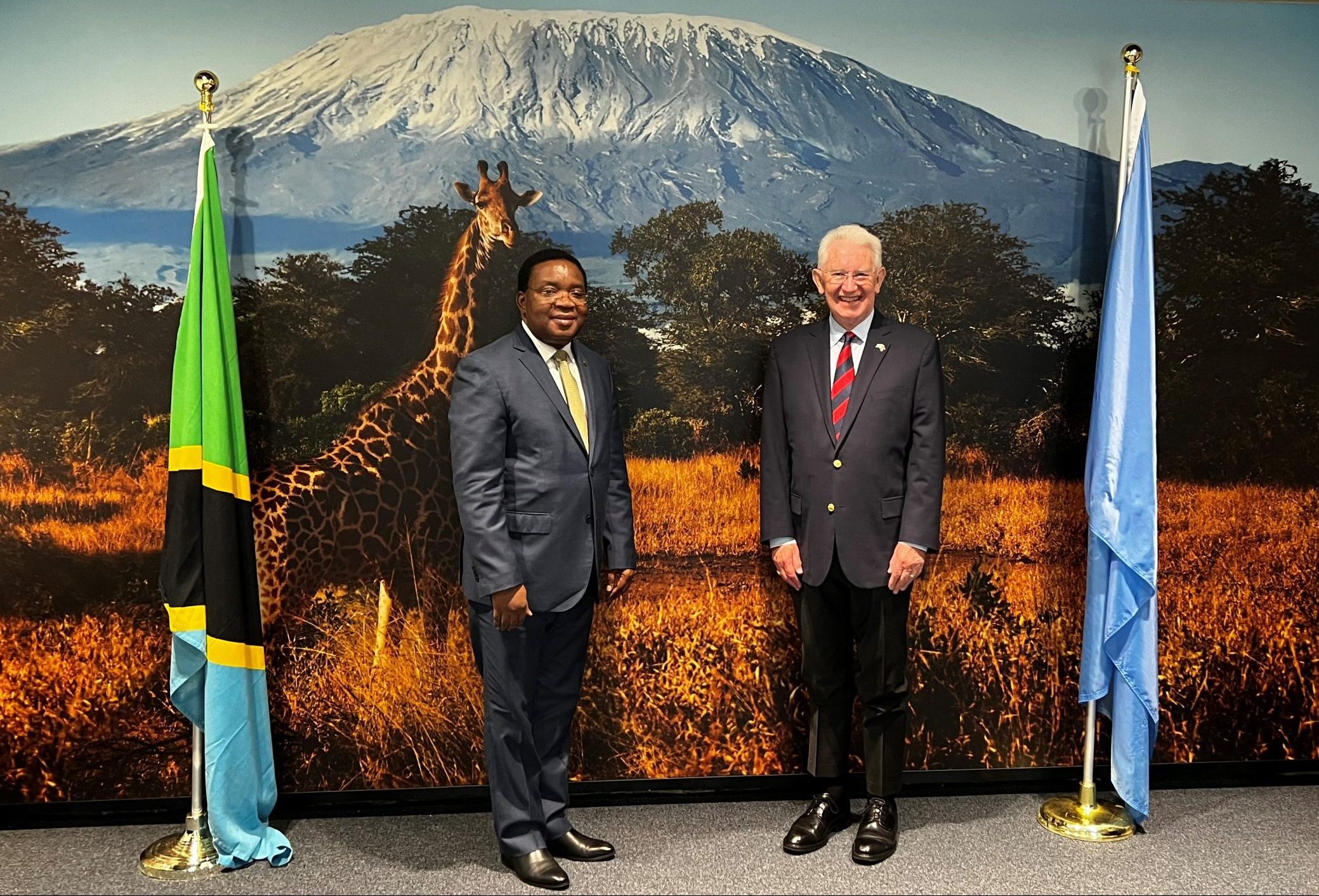 H.E. Ambassador Paul Beresford-Hill met with H.E. Ambassador Hussein Athuman Kattanga, the Permanent Representative of the United Republic of Tanzania to the United Nations
