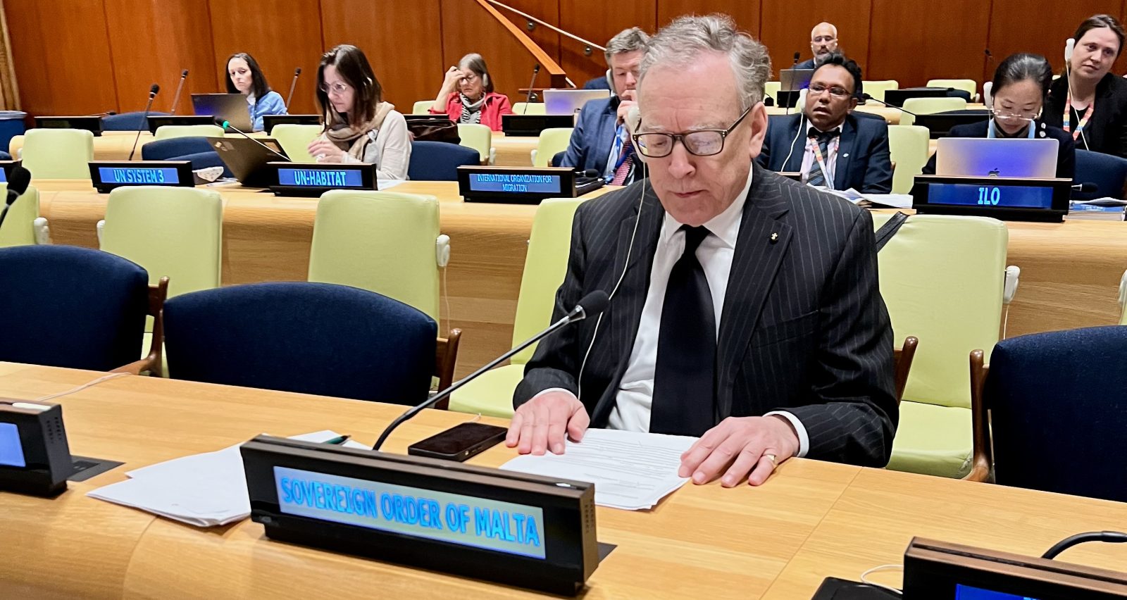 Counsellor Brien Horan Addresses ECOSOC Special Meeting on Forced Displacement and Refugee Protection
