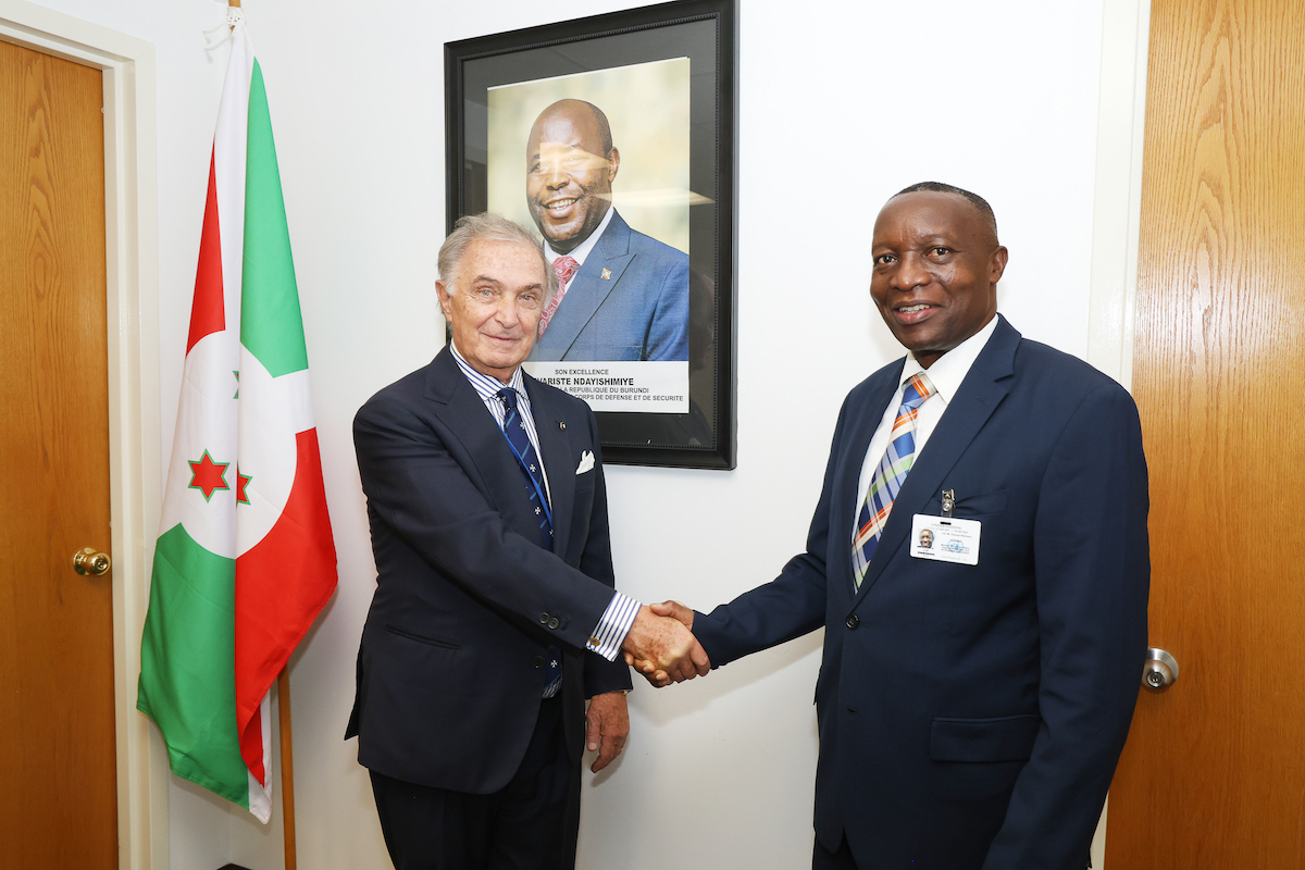 Grand Chancellor in conversation with Foreign Minister of Burundi