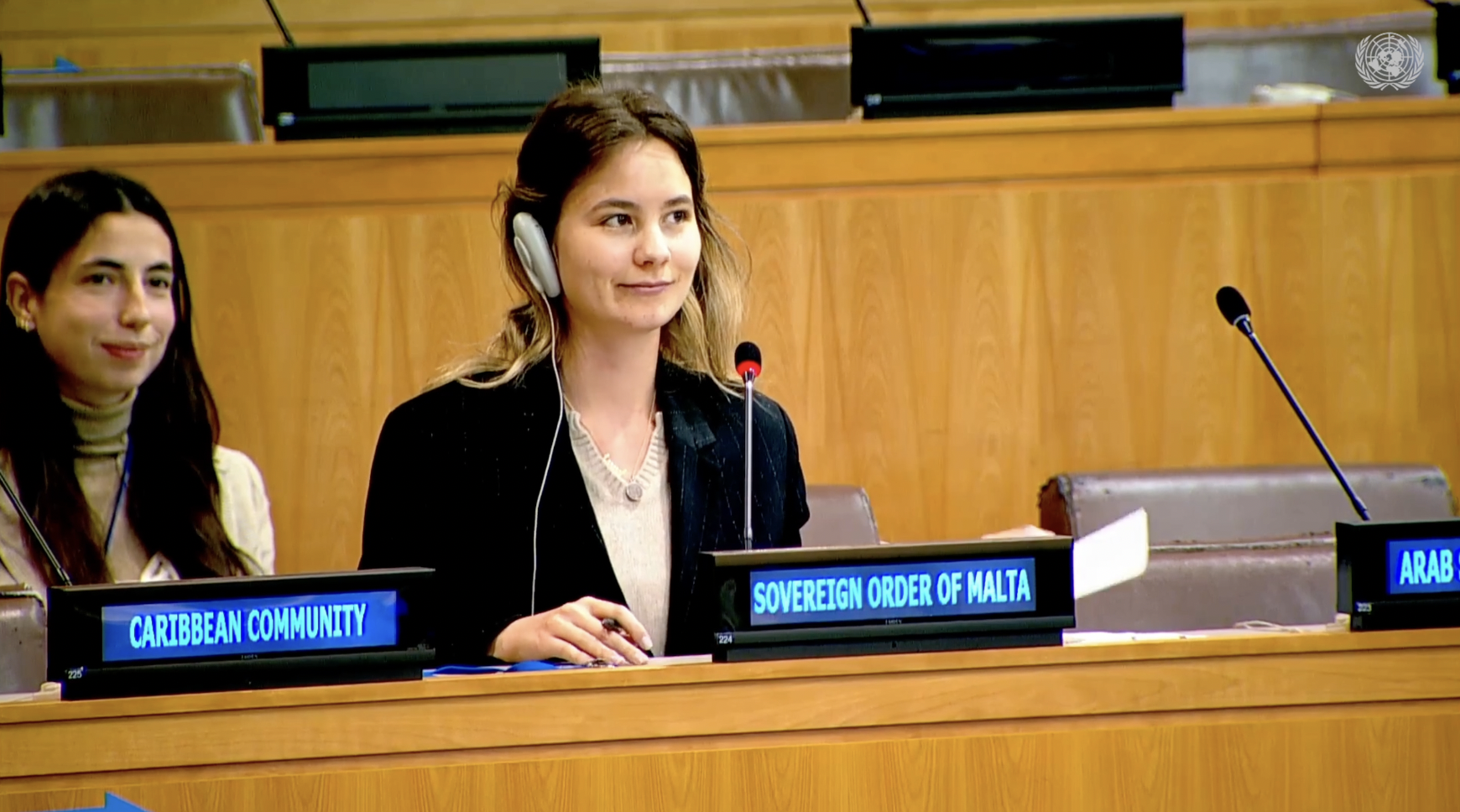 Theresa Bulfon, Diplomatic Trainee, Addresses the Third Committee on the Human Rights to Safe Drinking Water and Sanitation led by Mr. Pedro Arrojo-Agudo