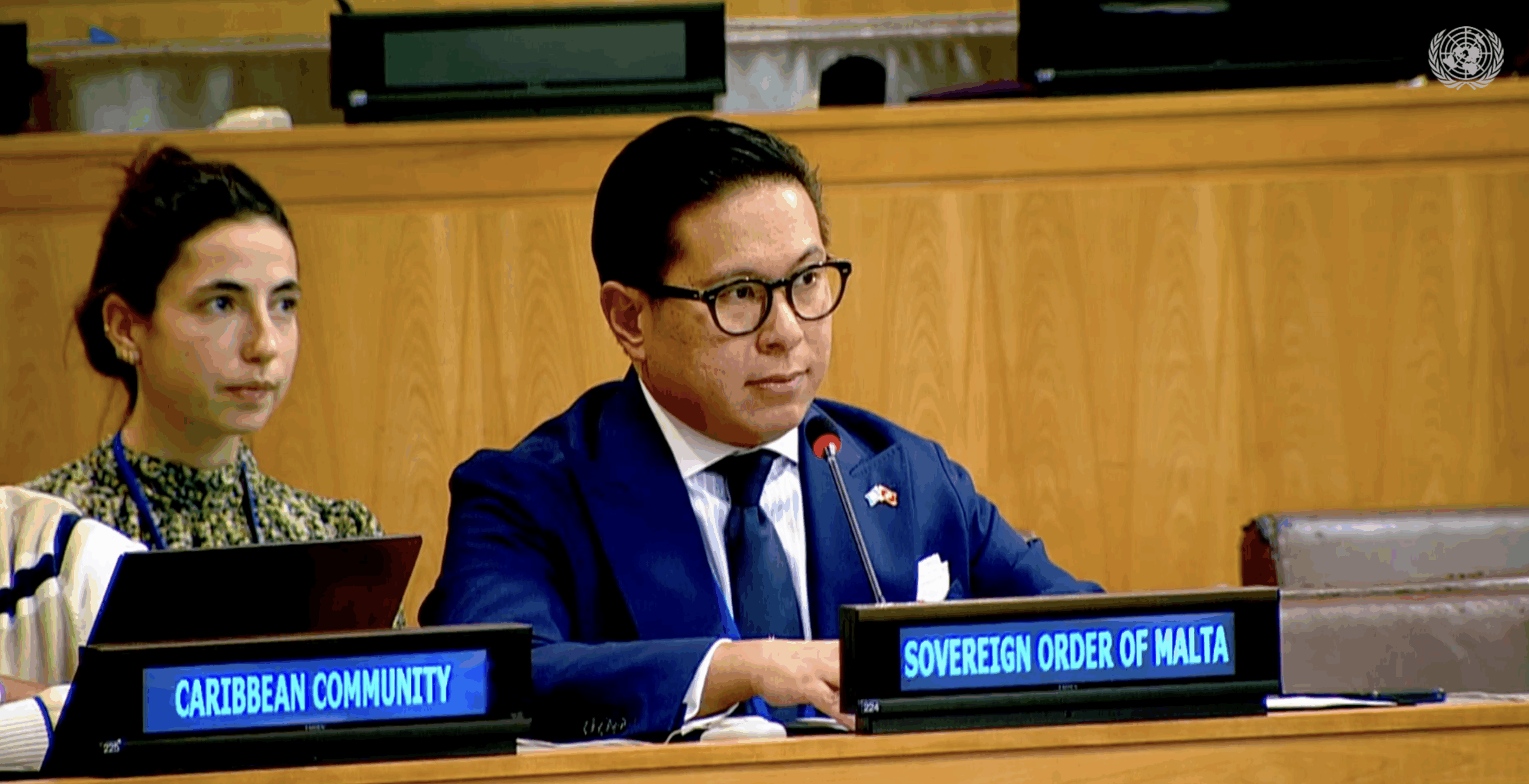 Counsellor Dr. Michael Espiritu addresses the Third Committee on the Human Rights of Internally Displaced Persons, led by Ms. Paula Gaviria Betancur