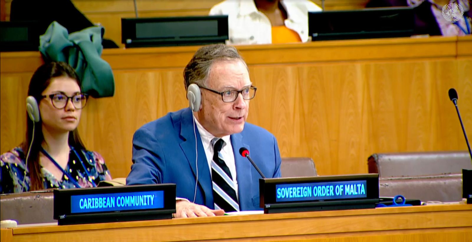 The Hon. Brien Horan, Senior Counsellor, addressed the Third Committee on Extreme Poverty and Human Rights, led by Mr. Olivier de Schutter