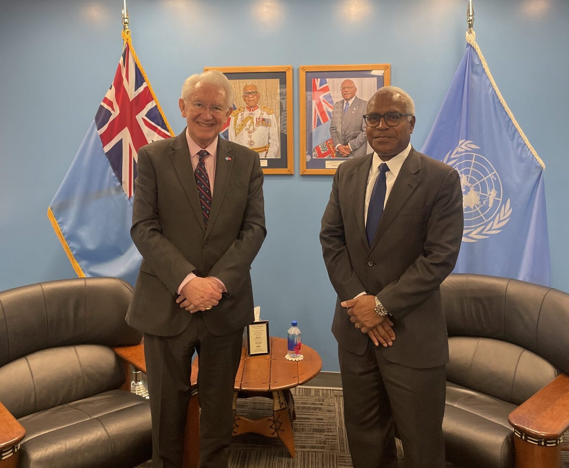 Ambassador Beresford-Hill Meets with Fiji Permanent Representative, H.E. Tarakinikini, at the United Nations, New York