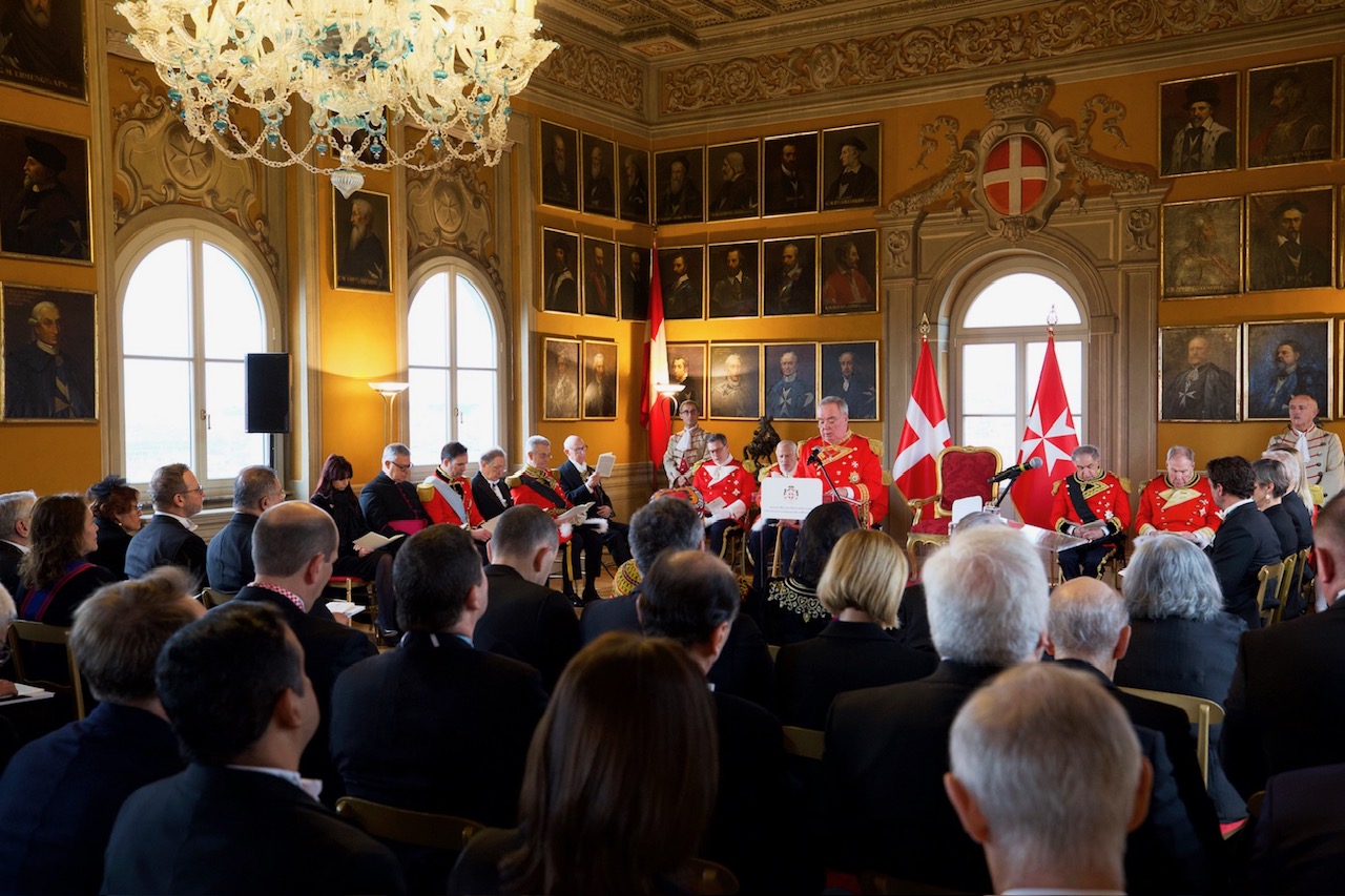Audience of Grand Master with Diplomatic Corps accredited to Order of Malta