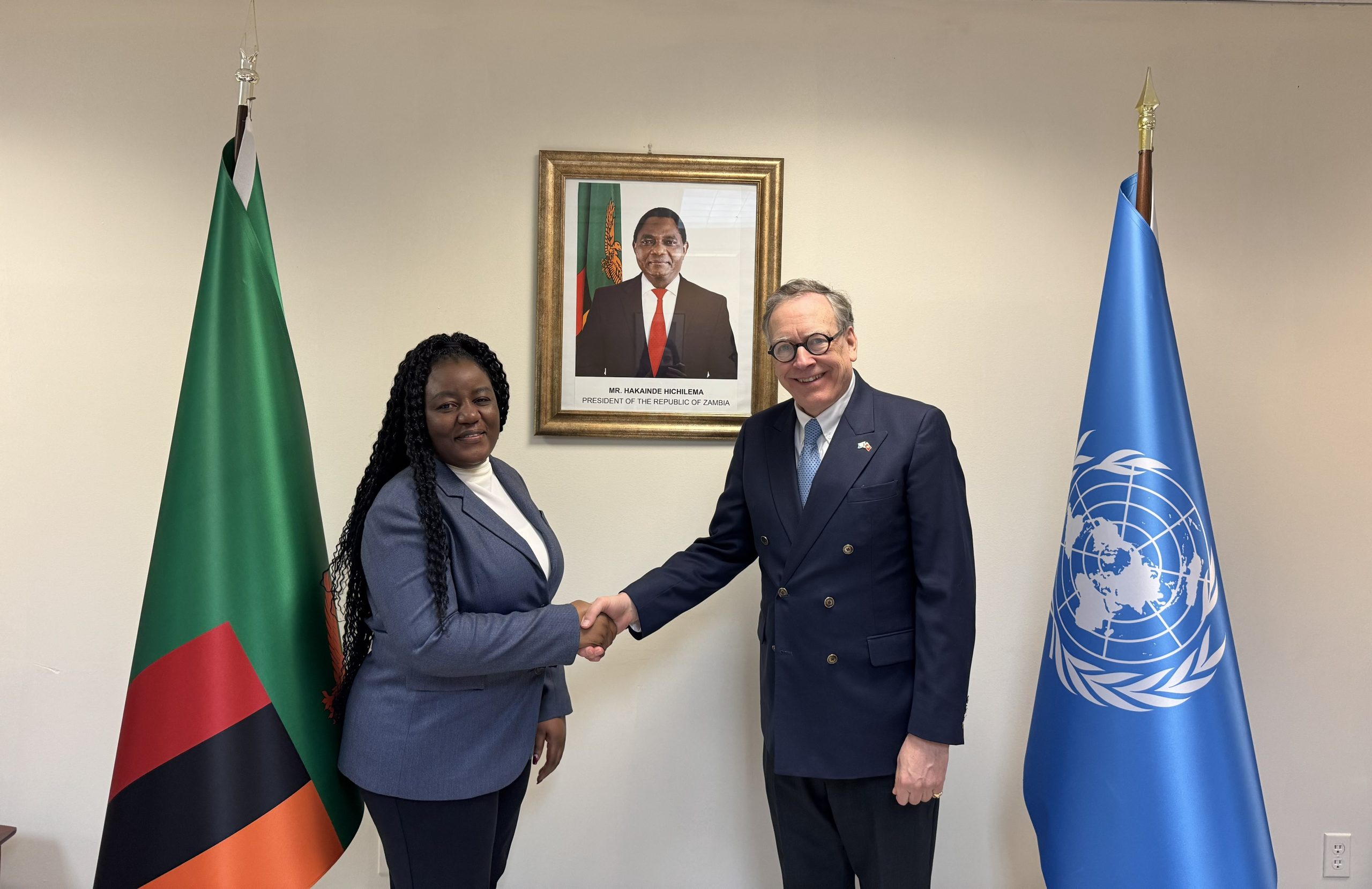 Deputy Permanent Observer Judge Brien Purcell Horan Meets with the Republic of Zambia’s Deputy Permanent Representative, Ms. Stenah Shampile