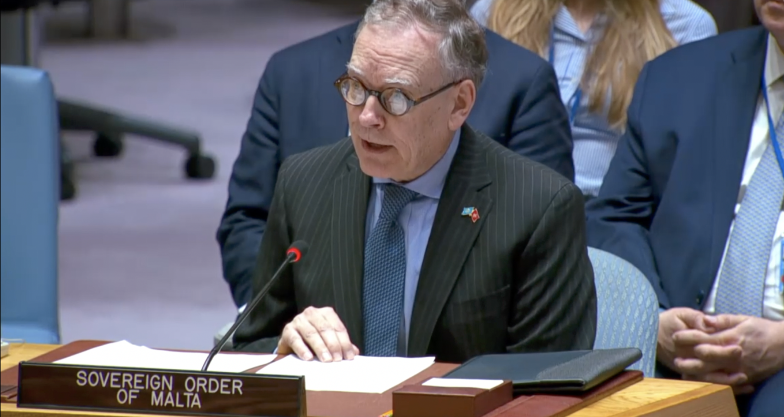 Deputy Permanent Observer, Judge Brien Purcell Horan, addresses the UN Security Council on Strengthening the mechanisms for the peaceful settlement of disputes