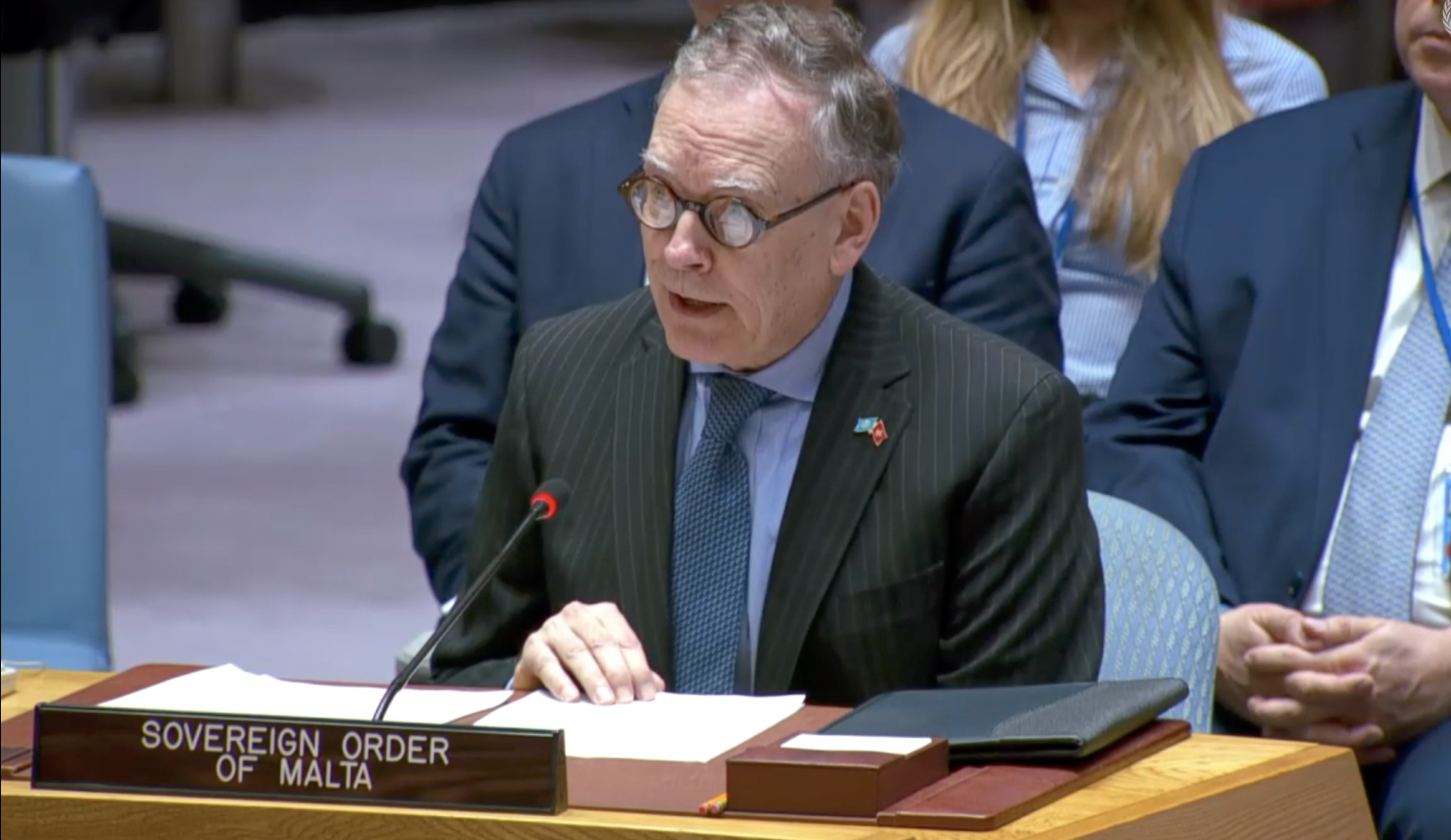 Deputy Permanent Observer, Judge Brien Purcell Horan, addresses the UN Security Council on Strengthening the mechanisms for the peaceful settlement of disputes
