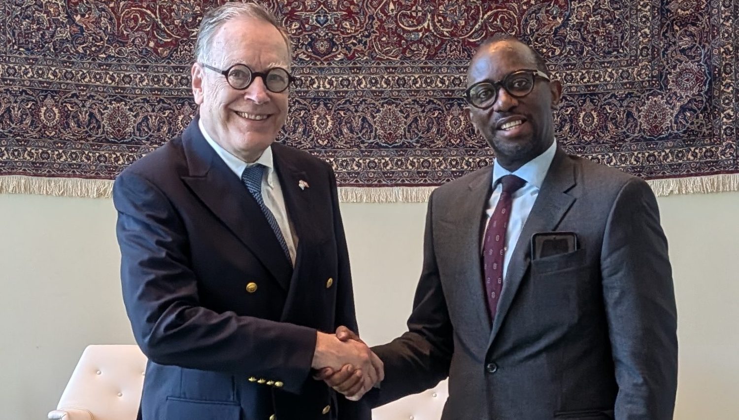 Deputy Permanent Observer of the Sovereign Order of Malta to the United Nations, Judge Brien Purcell Horan, met with the Deputy Permanent Representative of the Republic of Rwanda to the United Nations, Mr. Robert Kayinamura