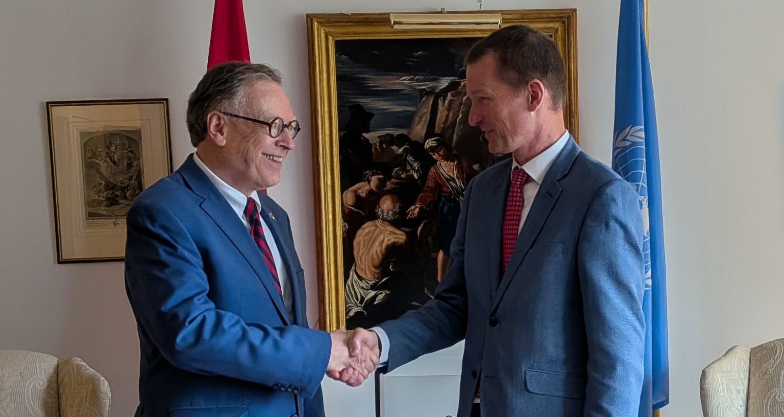 Judge Brien Purcell Horan, Deputy Permanent Observer, met with Ambassador Florian Laudi, Deputy Permanent Representative of Germany