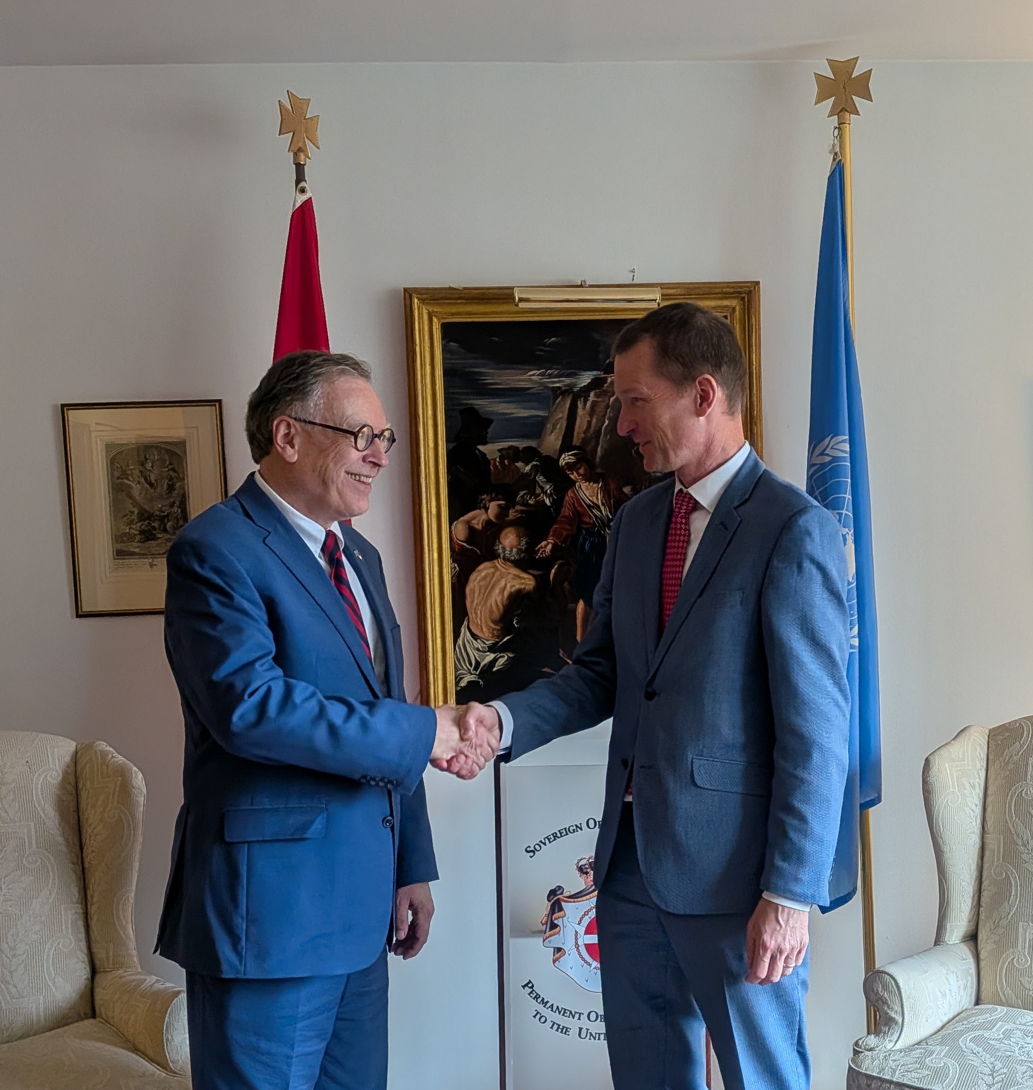 Judge Brien Purcell Horan, Deputy Permanent Observer, met with Ambassador Florian Laudi, Deputy Permanent Representative of Germany