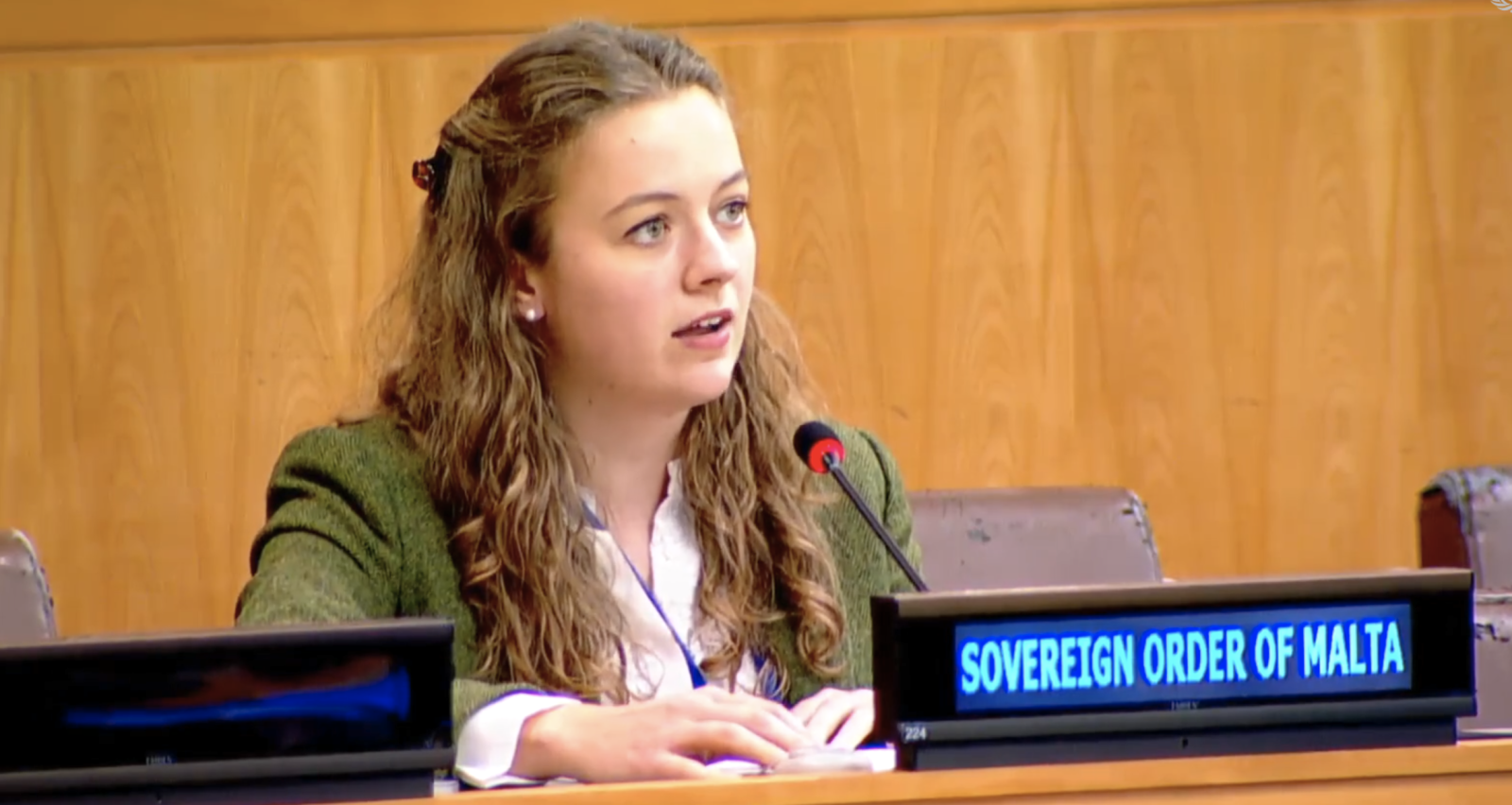 Lizzie Winfrey, Addresses the Third Committee on Torture and Other Cruel, Inhuman or Degrading Treatment or Punishment, following a briefing by Mr. Claude Heller