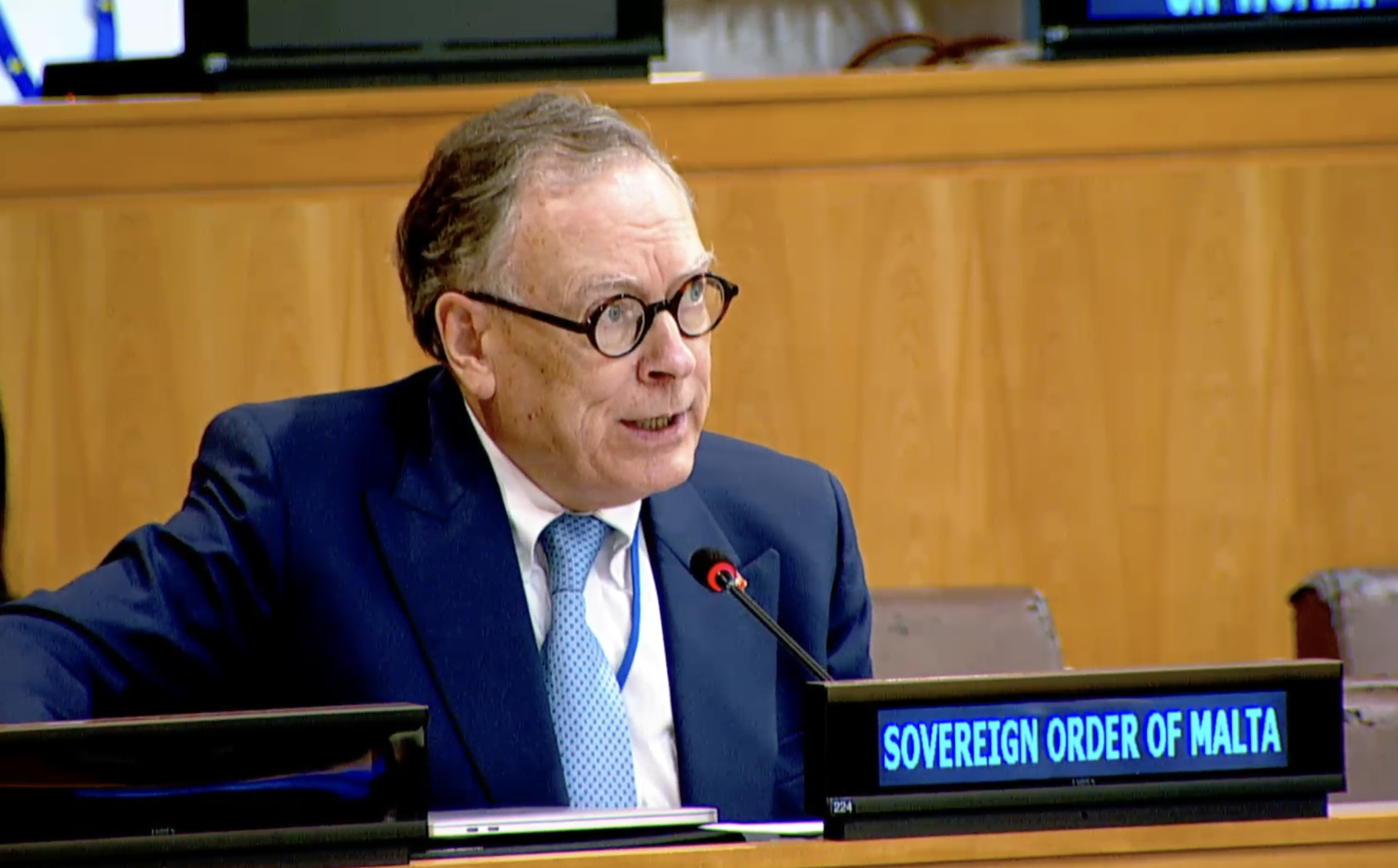 Judge Brien Purcell Horan, Deputy Permanent Observer, Addresses the Third Committee on the Promotion and Protection of Human Rights, following a briefing by OHCHR Mr. Volker Türk