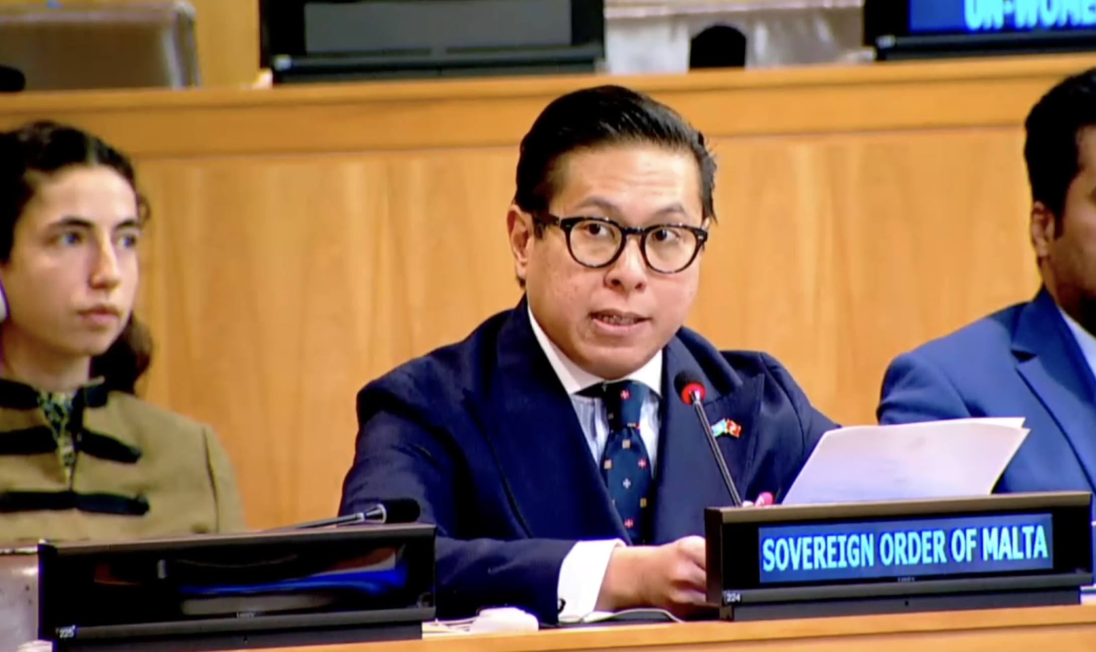 Dr. Michael Espiritu, Counsellor, Address the Third Committee on Contemporary Forms of Slavery and Trafficking in Persons, following a briefing by Mrs. Katarina Schwarz